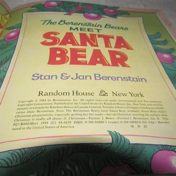 The Berenstain Bears MEET SANTA BEAR Color Illustrated Paperback Learning Read - Picture 3 of 3